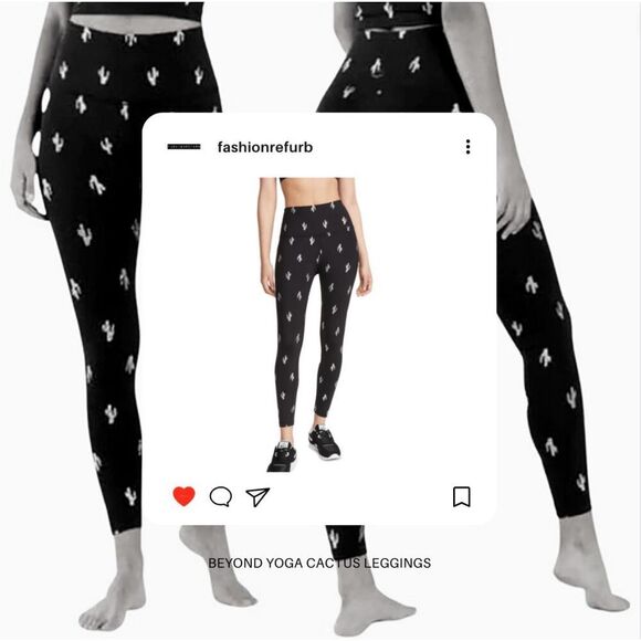 Beyond Yoga reflective cactus leggings | Sz S - Picture 2 of 5